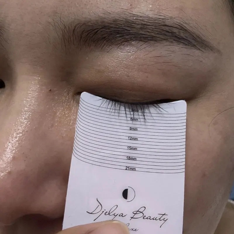 10Pcs Lash Length Measuring Ruler Portable Soft Plastic Ruler Makeup Tool Lashes Extension Growth Accessory