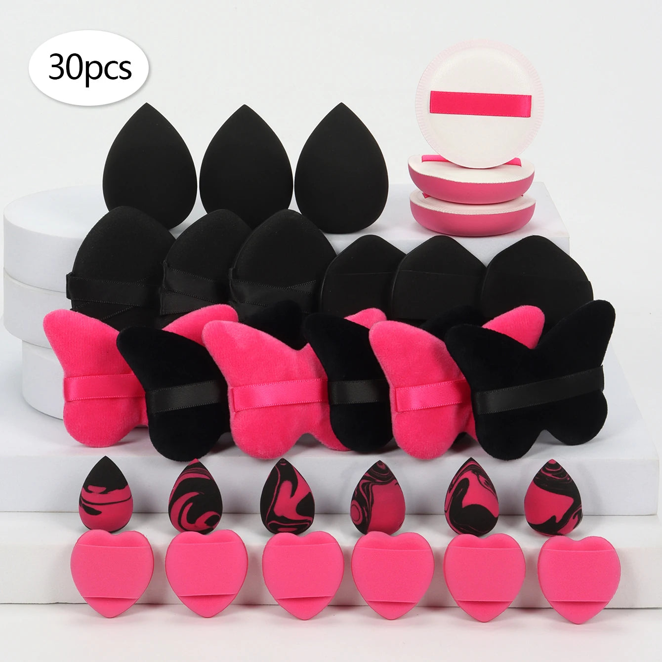 10/20/30/40/50-Piece Set of Multifunctional Makeup Tools, Expands When Exposed to Water, Suitable for All Skin Types