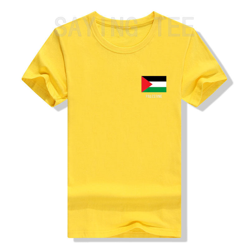 Palestine Flag Shirt | Palestinian T-Shirt Palestine Flag Print Graphic Outfits Palestine Lover Saying Tee Short Sleeve Blouses