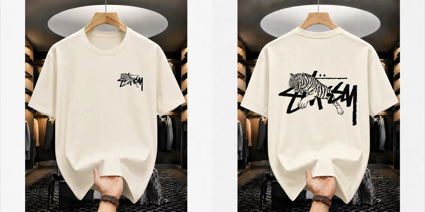 2026 Summer New  T-shirts Luxury Printed Top Pattern Short Sleeve Hip Hop T-shirt Men's Clothing Women's Alphabet T Shirt