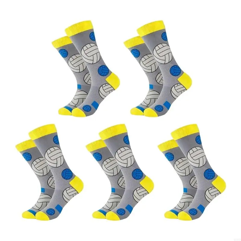 5 Pair Practical Breathable Sock Football Stockings Suitable for Reduce Fatigue and Improve Athletic Performances 69HD