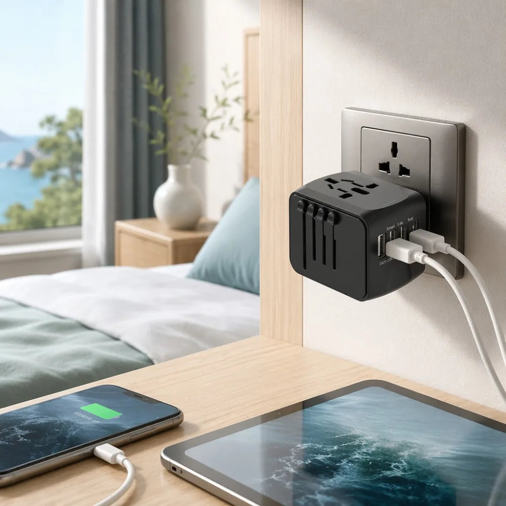 Travel Bag Electronic Gift Bag Adapter Plug Type C Travel Adapter Universal AC Socket Hot 3 Port USB Adapter all in one
