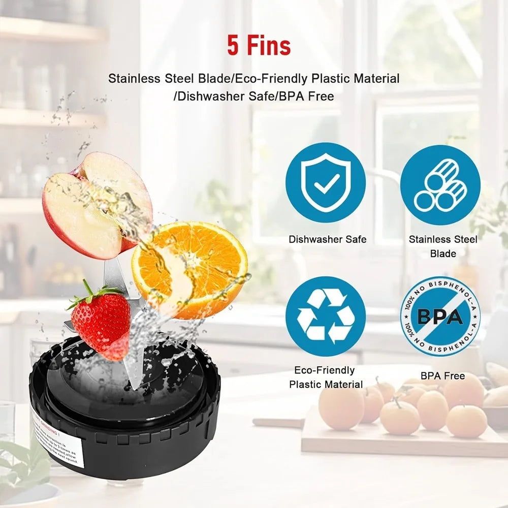 5 Fins Blender Blade For Ninja Blender QB3001SS QB3000 QB3004 QB3005 QB3000SSW-30 QB3000QR-30 QB3001SS-30 QB3000QBK QB3004 QB300