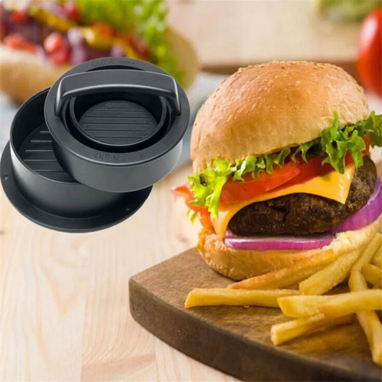 ABS Hamburger Press Meat Pie Press Stuffed Burger Mold Maker with Baking Paper Liners Patty Pastry Tools BBQ Kitchen Accessories