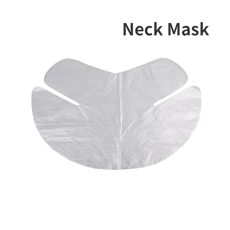 Face Plastic Film Full Face Cleaners Mask Neck Stickers 100Pcs Disposable Paper Transparent PE Masks Wraps Facial Beauty Healthy