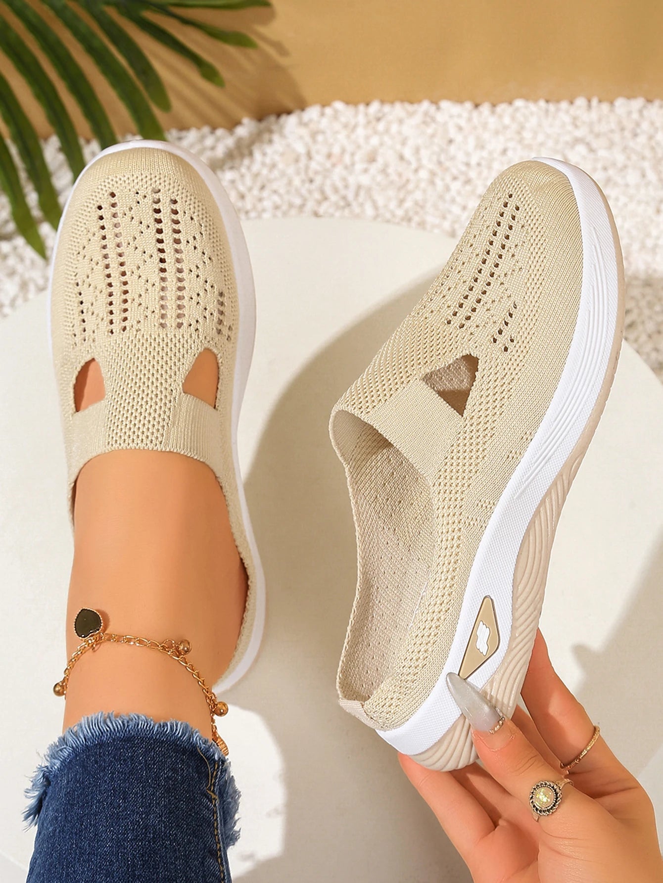 Women shoes Convenient and comfortable at home, one foot with a vent and half slipper women's summer shoes free shippiing shoes