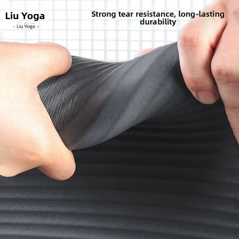 Men's Fitn Yoga Mat Thiened 20mm Wide Long Anti-slip Exercise Yoga Mat for Home Use l Rubber Pure Color Design