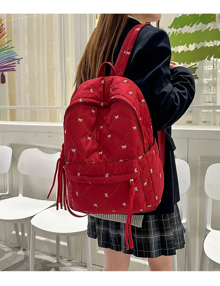 New Large Capacity Children's School Backpack Lightweight Bow Students Schoolbag School Bags Boys Girls Tutoring Bag Laptop Bag