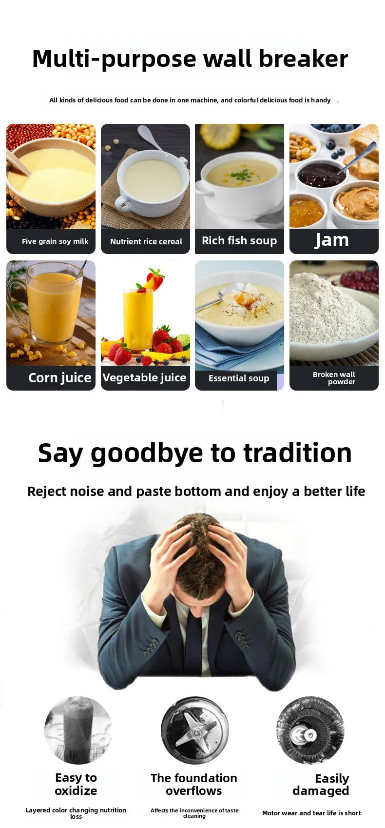 Wholesale 2L Blender for Business Household Smoothie Maker 23000r/min Stainless Steel Blade Restaurant Ice Blender Easy-Clean