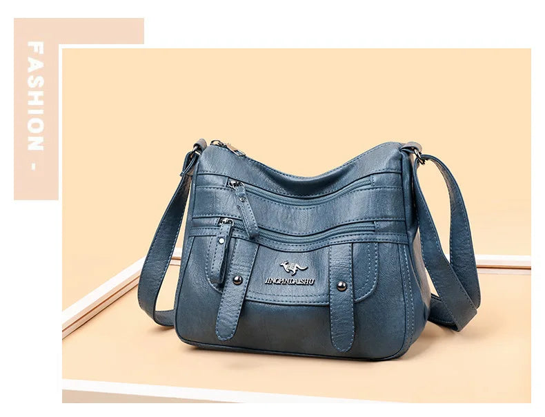 Soft Leather Mother Bag Large Capacity Fashionable Shoulder Crossbody Bag for Women