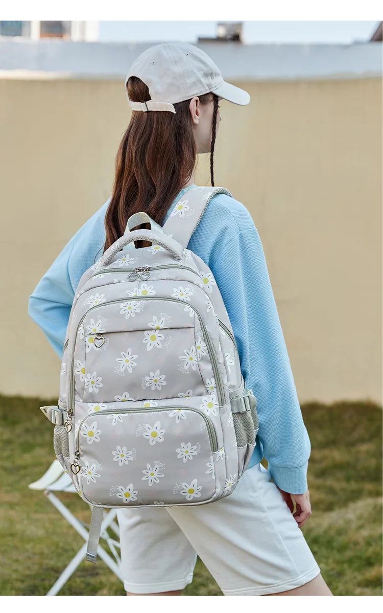 3 Pcs Set Children's Backpacks Cute Student School Bag for Teenage Girls Waterproof School bags With Lunch bag Pencil Case