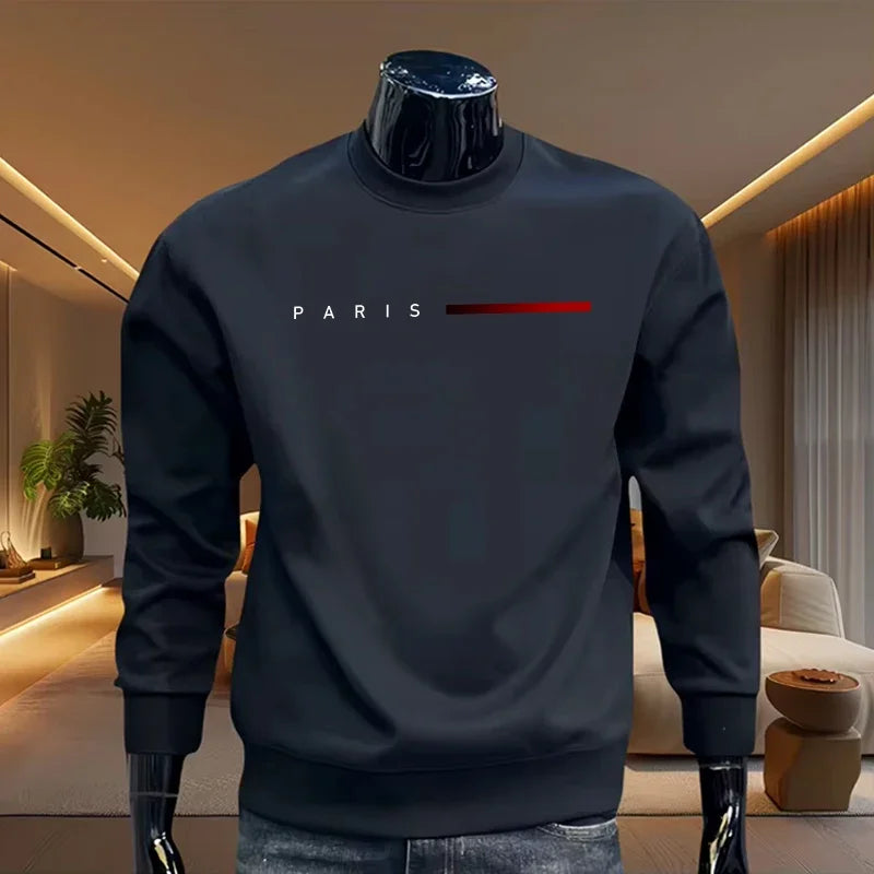 Plus Size Men's O-Neck Hoodies High Grade Spring Autumn Sweatshirts Cotton Warm Soft Long Sleeved Tops Male Outdoor Pullovers