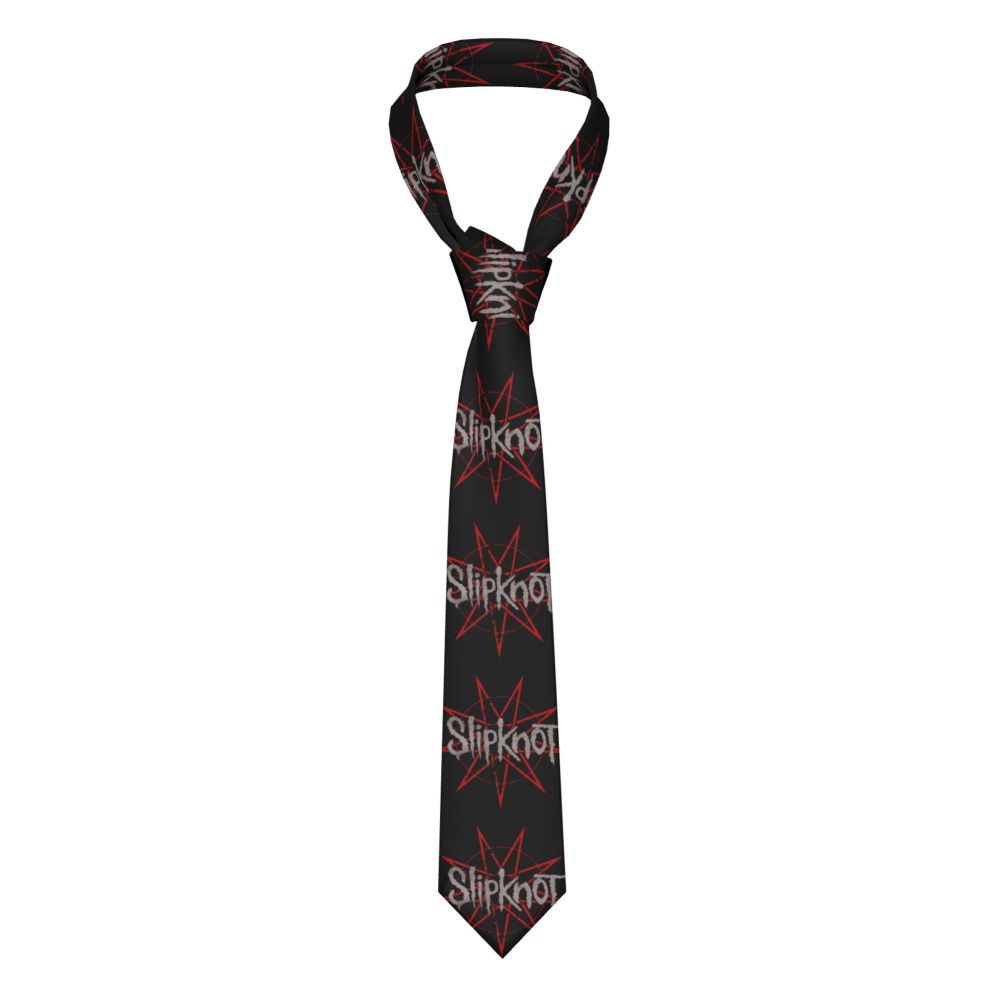 Slipknots Neckties Men's Customized Silk Heavy Metal Rock Music Gift Neck Tie for Office