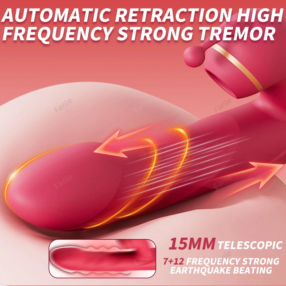 Adult Thrusting Sex Toy for Women Dildo Vibrator Sucking Clitoral Stimulation Female Masturbators Couples Games Sexual Pleasure