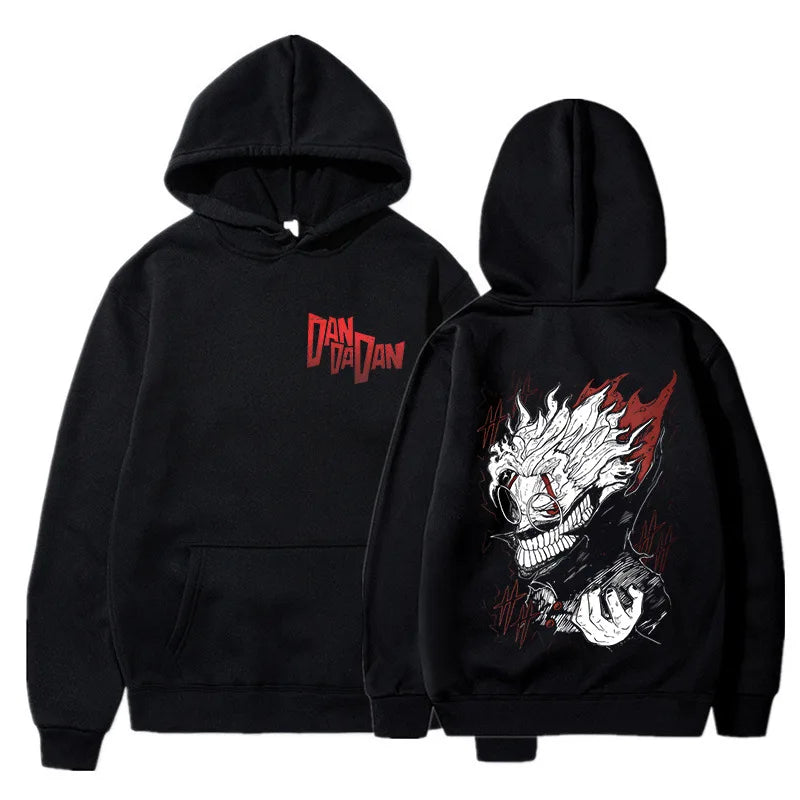 Anime DANDADAN Hoodies Manga Ayase Momo Okarun Hoodie Men Women Casual Hoodie Fashion Streetwear Dan Da Dan Hooded Sweatshirts