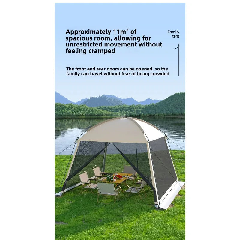 Large Outdoor Tent Canopy Sunshade Screen Gazebo Portable Mosquito Proof Camping Shelter