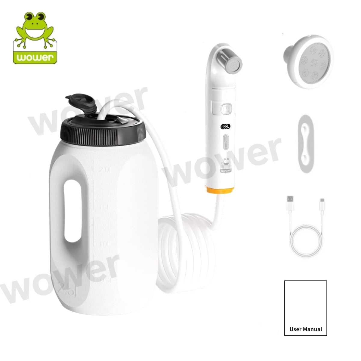 Portable Bidet Handheld Shataff Electric Bidet Dual-purpose Head for Personal Hygiene Cleaning Travel Camping Bidet RV Garden
