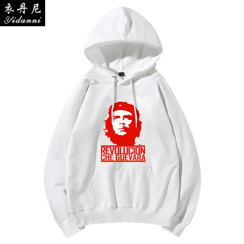 Cuban Red Revolutionary Hero Che Guevara Hooded Sweatshirt Printed Men's and Women's Casual Pullover Long-sleeved Hoodies Tops