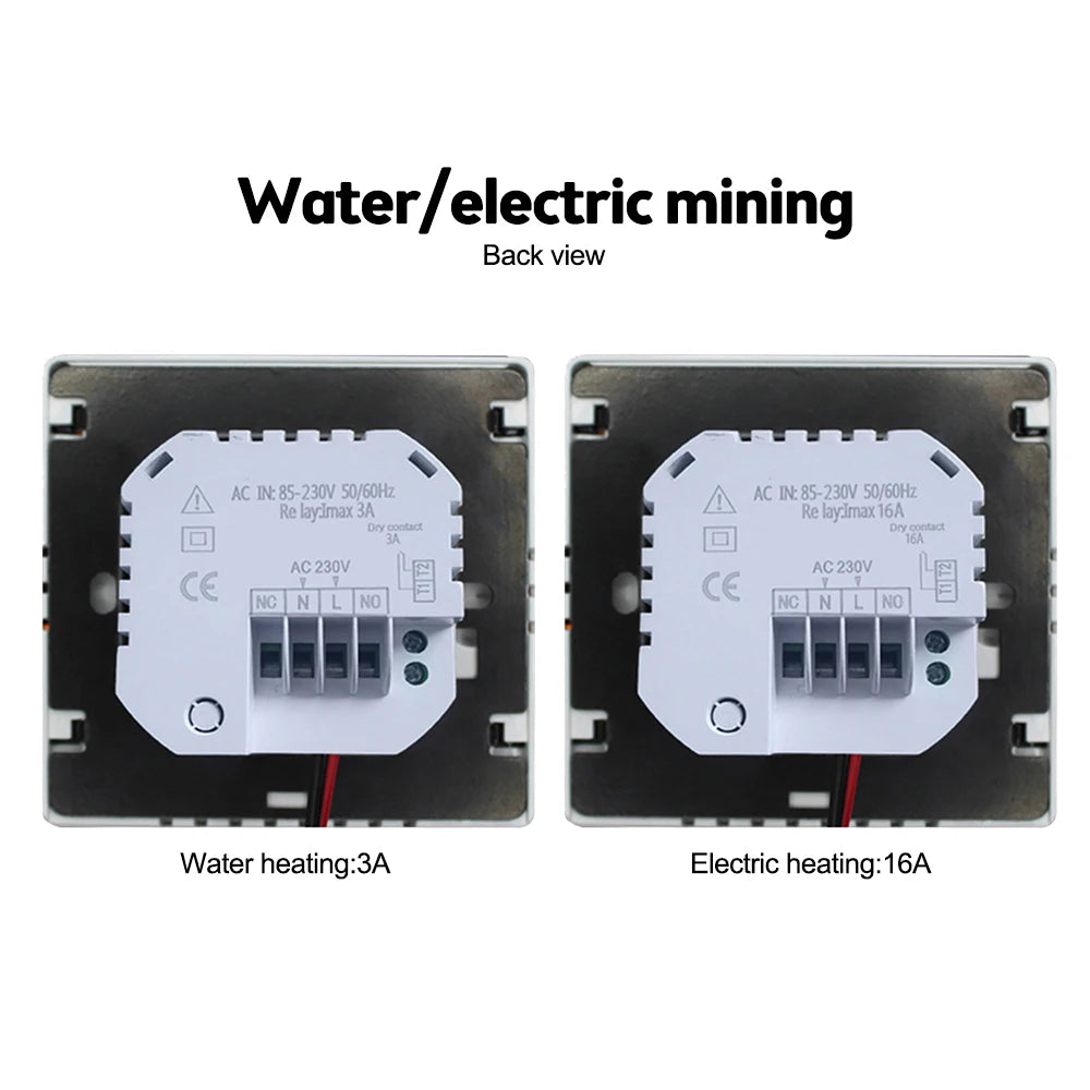 WiFi Smart Thermostat 5+2 Programmable 3A Water Heating Tuya Voice Control Thermostat DIY Install LCD Display Smart Temperature