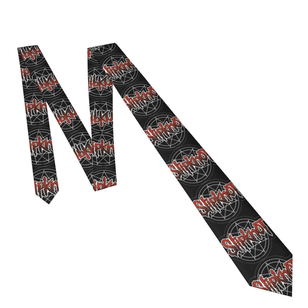Slipknots Neckties Men's Customized Silk Heavy Metal Rock Music Gift Neck Tie for Office