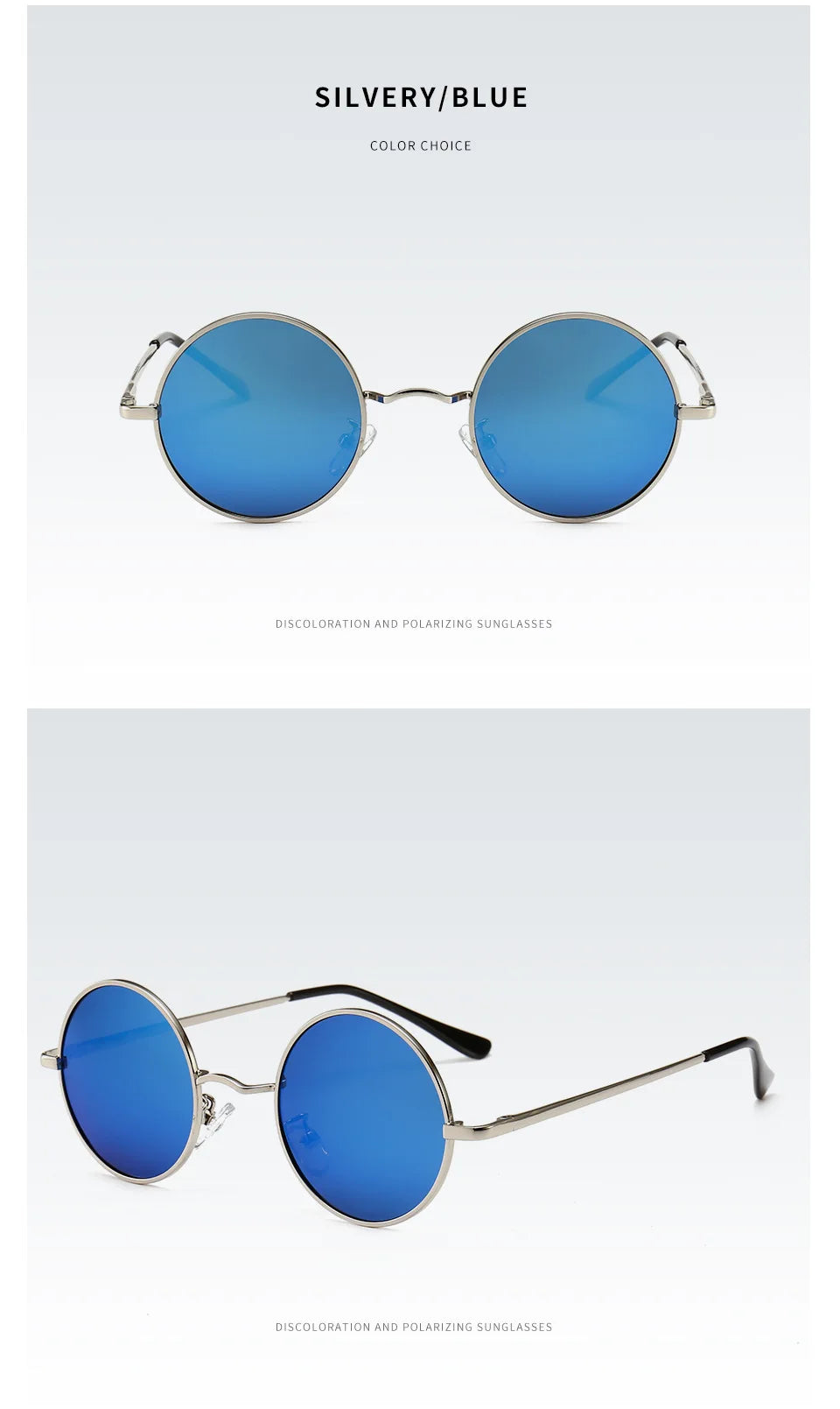 Round Polarized Sunglasses Men Women Retro Sun Glasses Male Female Brand Designer Metal Frame Eyewear Driving Eyeglasses UV400