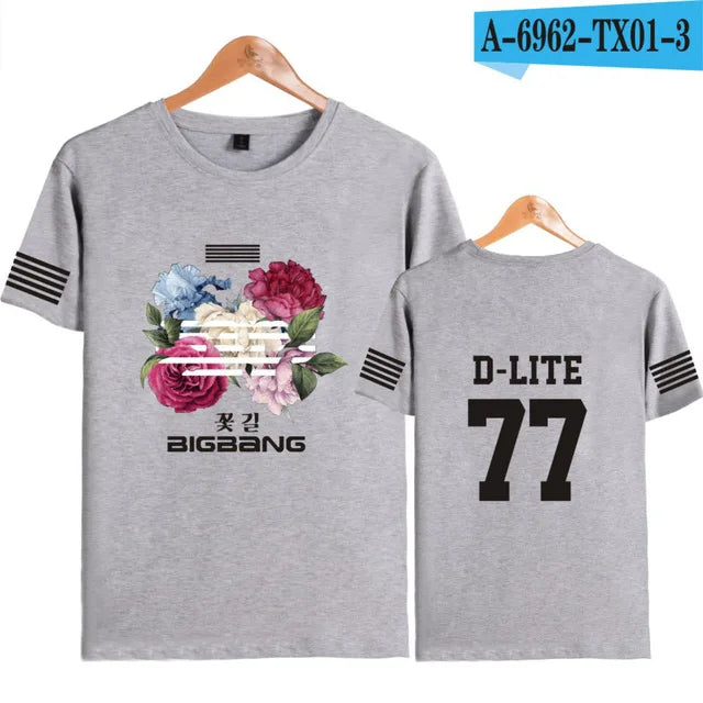 BIGBANG T Shirt Kpop G DRAGON T.O.P T Shirt Women Men Summer Short Sleeve Tee Korean Popular Fashion Gdragon Clothes For Fans