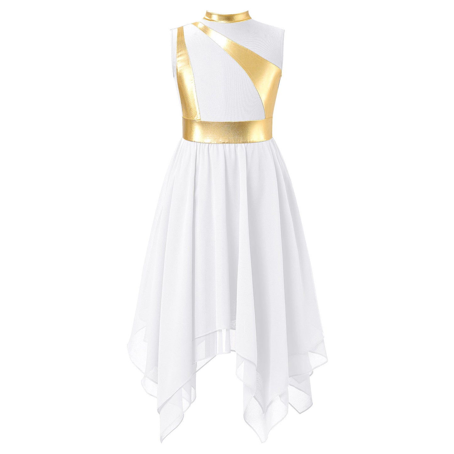Kids Girl's Dress Praise Lyrical Dance Costume Children's Worship Dresses for Liturgical Celebration of Spirit Stage Dancewear