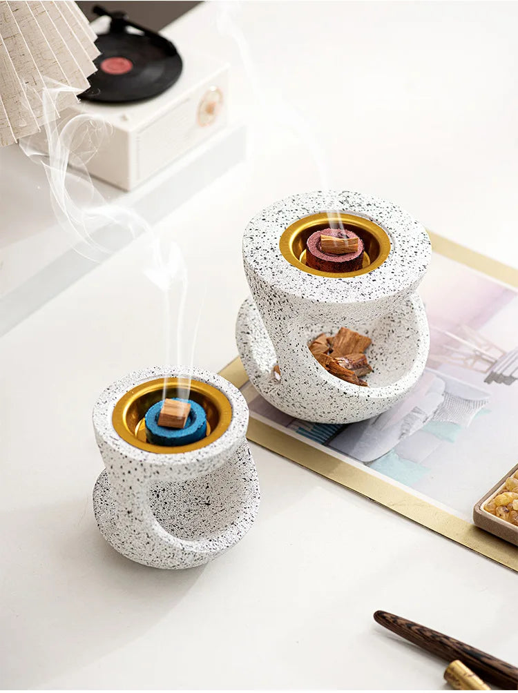 Y Modern Resin Hanging Pot Shaping Incense Burner Handheld Aromatherapy Burner Middle Eastern Arabian Festival Home Decoration