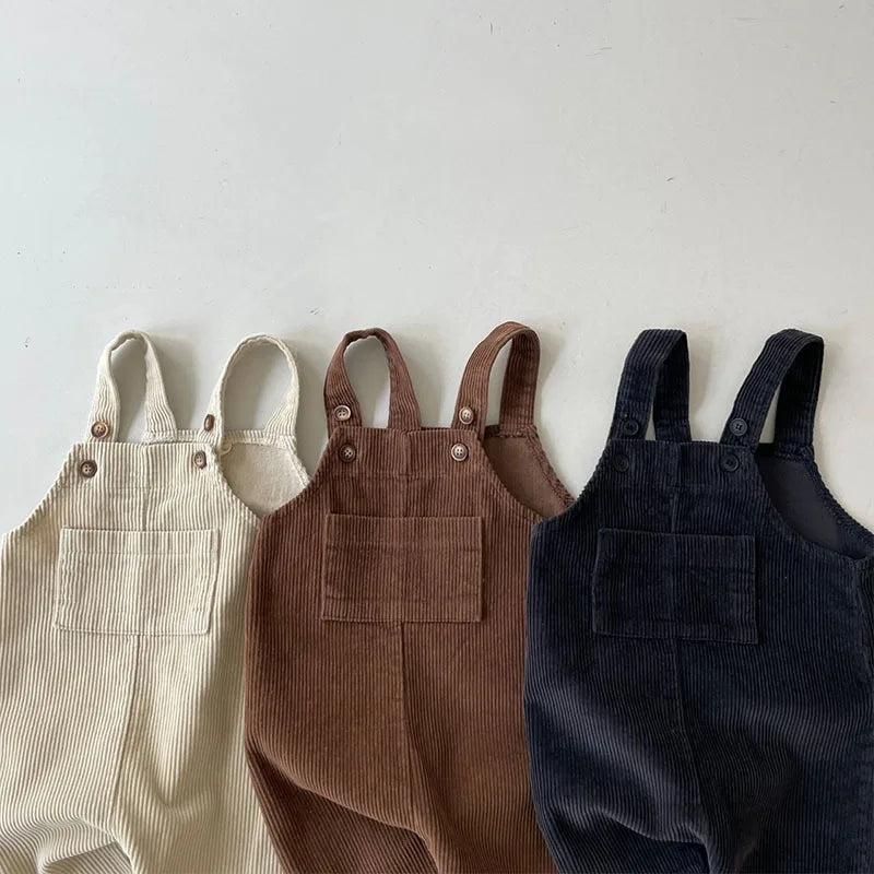2023 Newborn Clothes Boy's Corduroy Jumpsuit Autumn Winter Jumpsuits Girl's romper Casual Bib Pants Overalls  Baby kids clothes