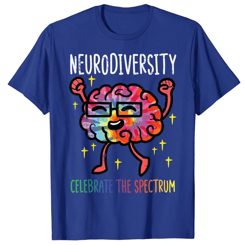 Neurodiversity Brain Autism Awareness ASD ADHD Men Women Kid T-Shirt Cute Graphic Tee Y2k Top Lovely Gifts Short Sleeve Outfits