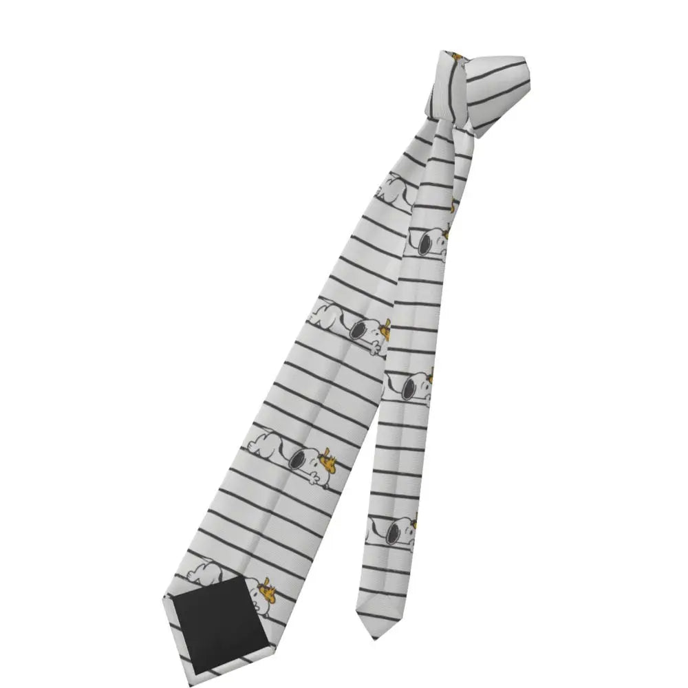 Personalized Fashion S-Snoopys Neckties Men Silk Cartoon Office Neck Tie