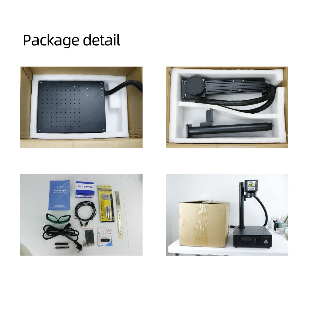 Kindlelaser S5 Industrial Fiber Laser Marking Machine 20/30/50W Portable Engraver for Metal Jewelry Leather High Precision