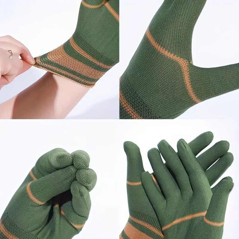 4 Pair Gardening Gloves Soft Breathable Wear Resistant Non Slip Stab Proof Working Gloves Unisex Planting Protective Tool Gloves