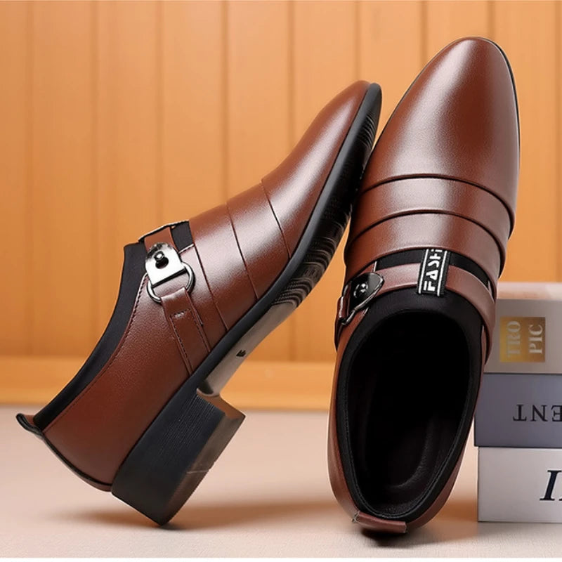 Spring Autumn Men's Business Shoes Formal Wedding Shoes Male Office Work Shoes Sharp pointed casual Loafers Elegant Man footwear