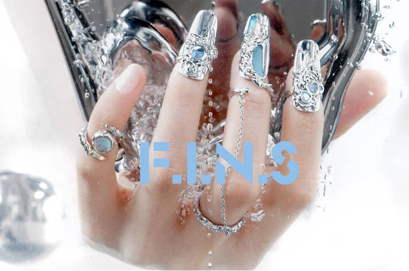 F.I.N.S New Original Simple S925 Sterling Silver Star Ring Women's Double Layer Irregular Adjustable Finger Fine Jewerlry Gifts