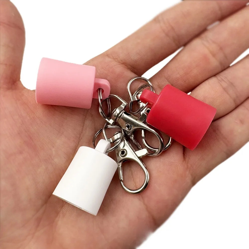 Keychain Holder for Lip Gloss Summer Fridays Lip Balm Holder Keychain - Portable Lipgloss Cap Compatible with Summer Fridays
