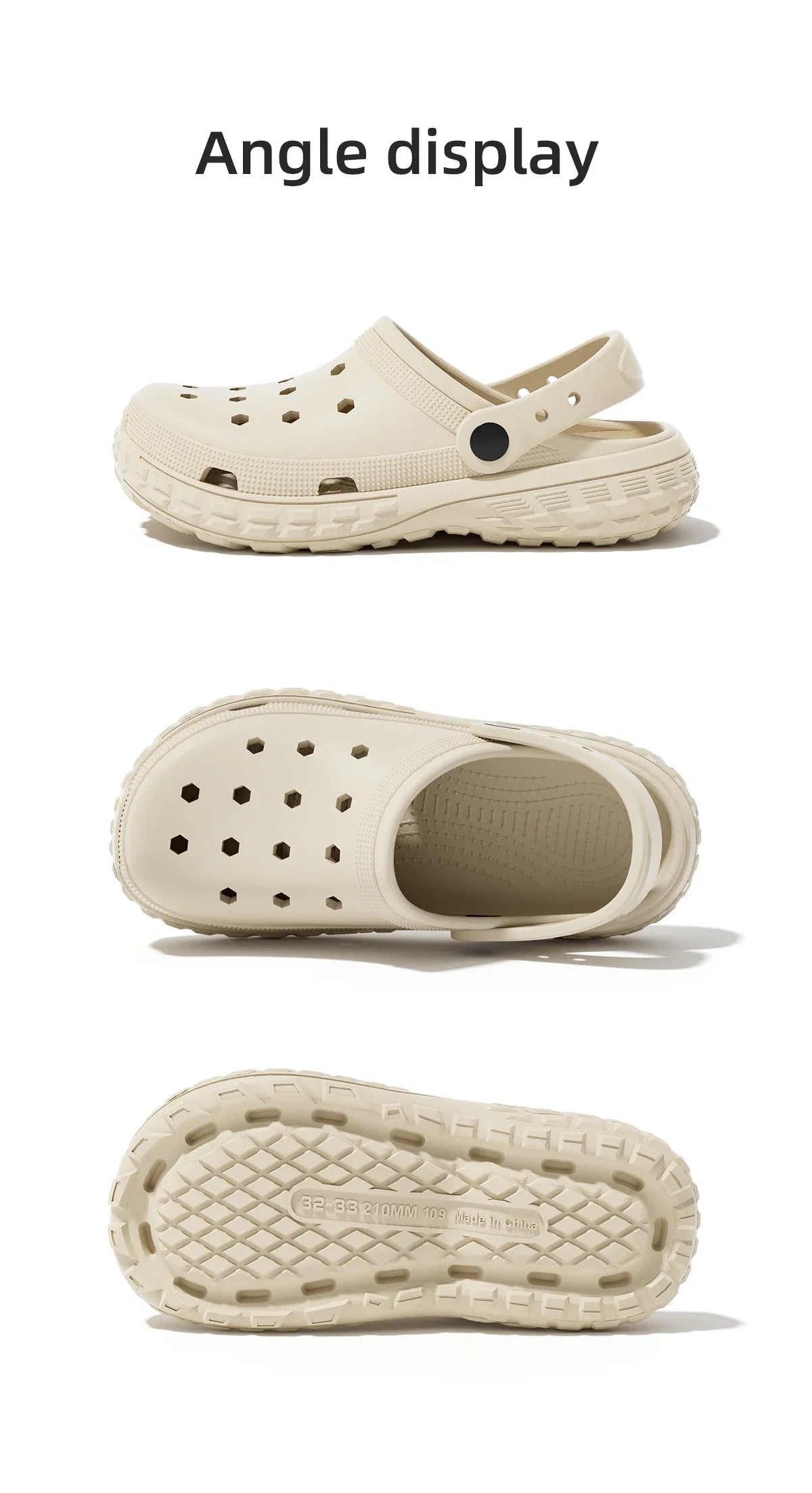 2026 Women and Men's Hole Shoes Summer Non-Slip Outdoor Sandals Closed Toe Shit Feeling Beach Slippers Thick Bottom Soft Bottom