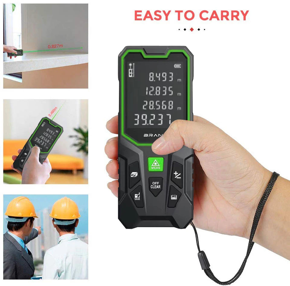 Heipoe 50/70/100/120m green beam laser distance meter with LCD Distance,Area,Volume Measure Tool Laser Range Finder