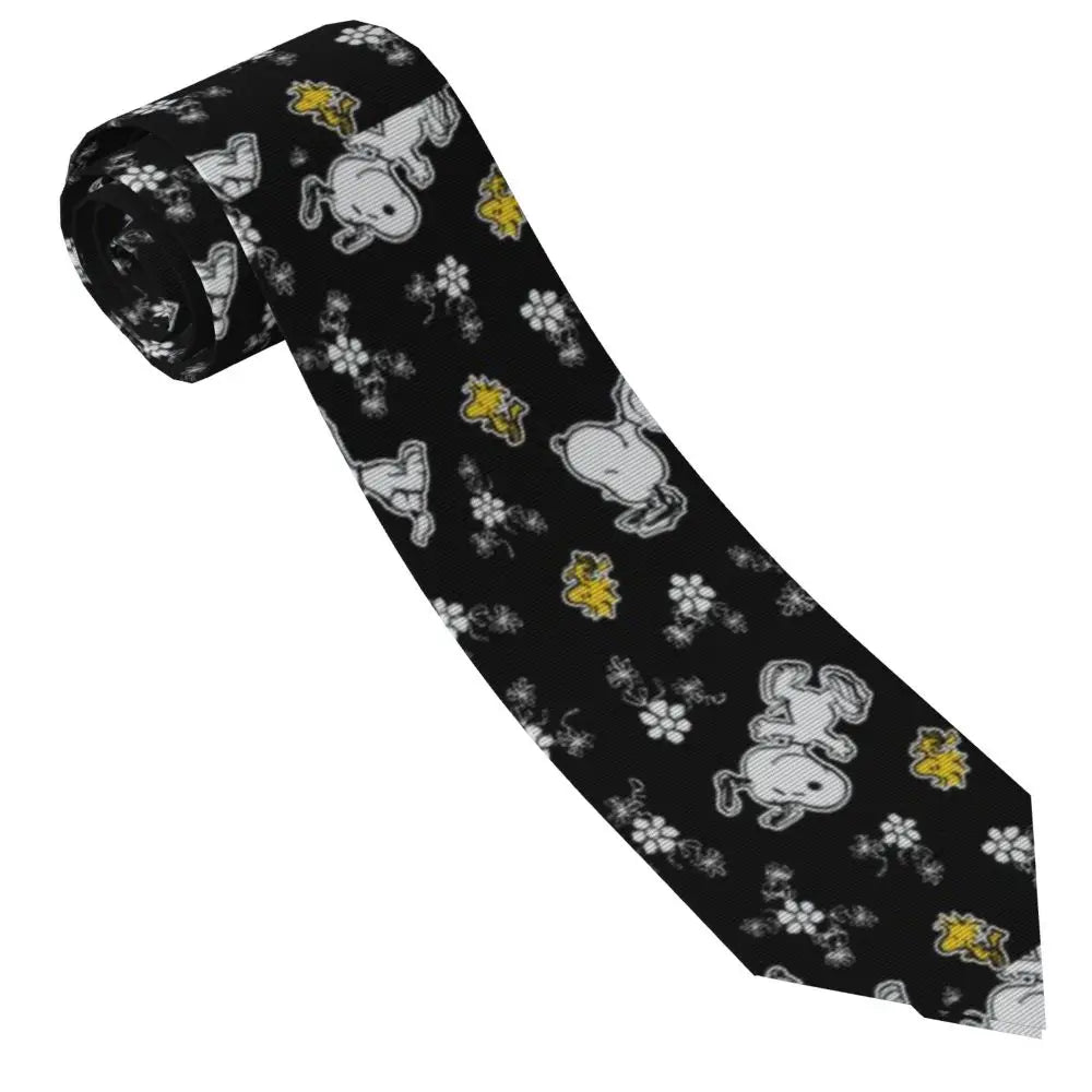 Personalized Fashion S-Snoopys Neckties Men Silk Cartoon Office Neck Tie