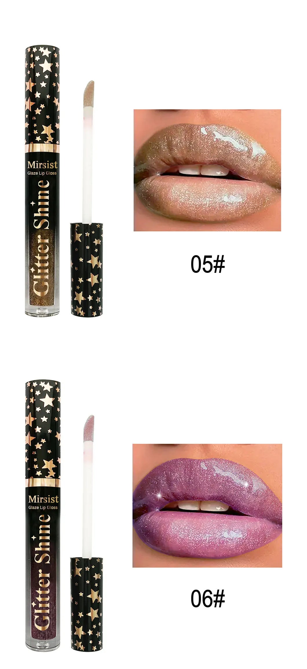 6pc Moisturizing Pearl Lip Glaze Set Watery Hydration Lip Gloss Transfer Resistant Long Lasting Vivid Color Liquid Lipstick