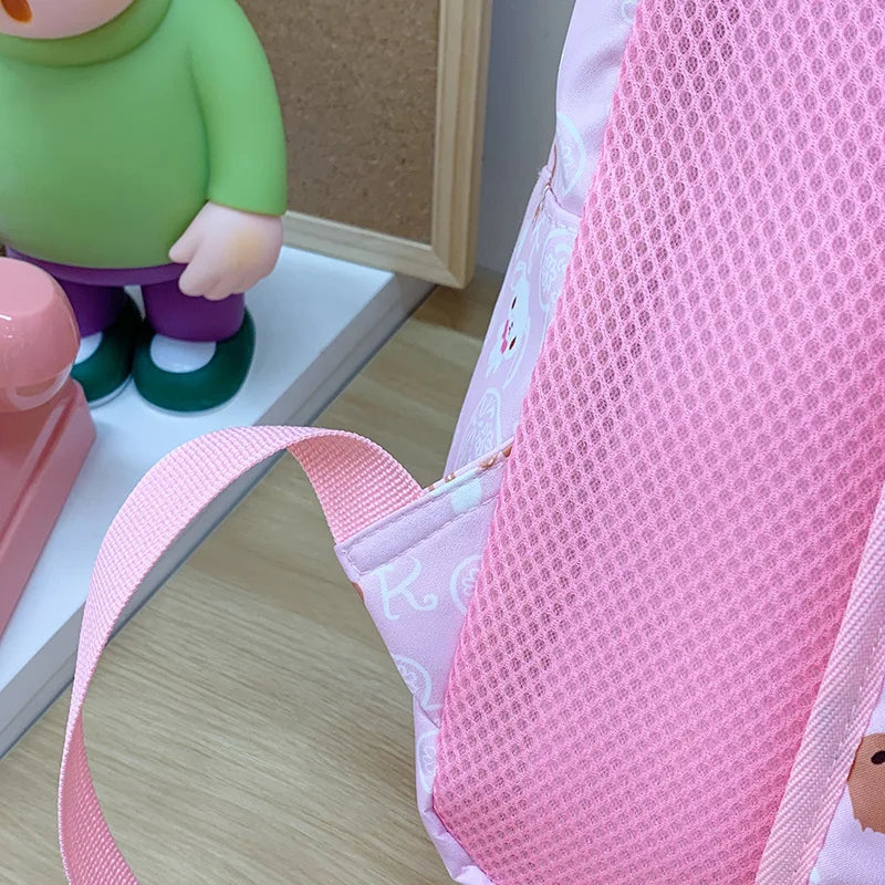 Cute Sugarbunnies Schoolbag Large Capacity Student Backpack Girl Heart Sweet Travel Portable Backpack Girl Holiday Best Gift