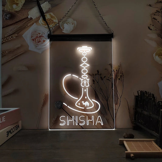 Hookah Shisha Shop Home Room Man Cave Decoration-3D Carving LED Neon Sign Home Decor Wall Wedding Creative Bedroom Desk