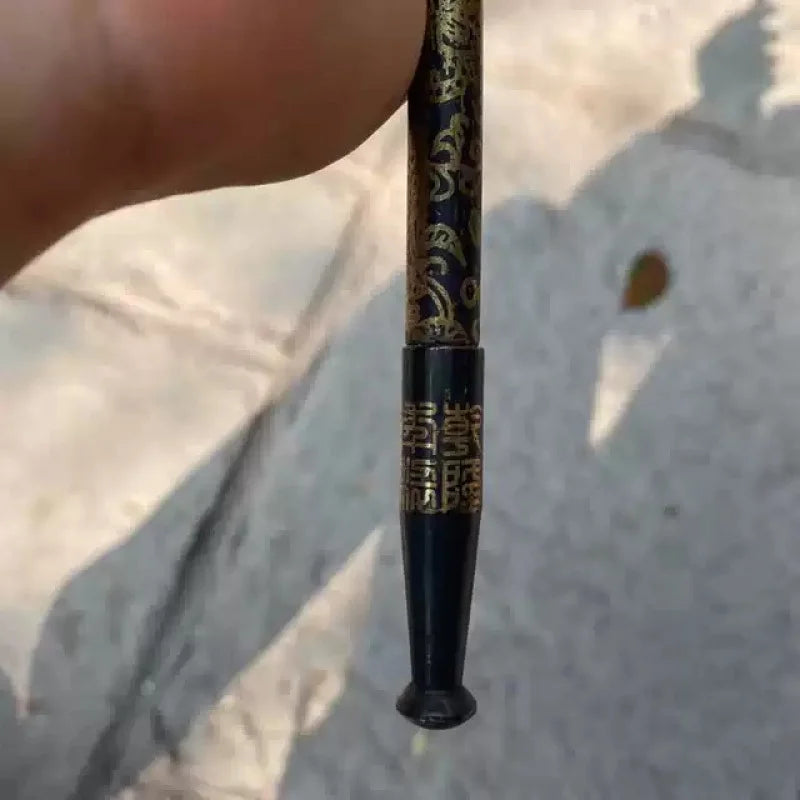 Antique Gilding Pipo Old Handmade Pull Retractable Rod Practical Small-Bowled Long-Stemmed (Tobacco) Pipe