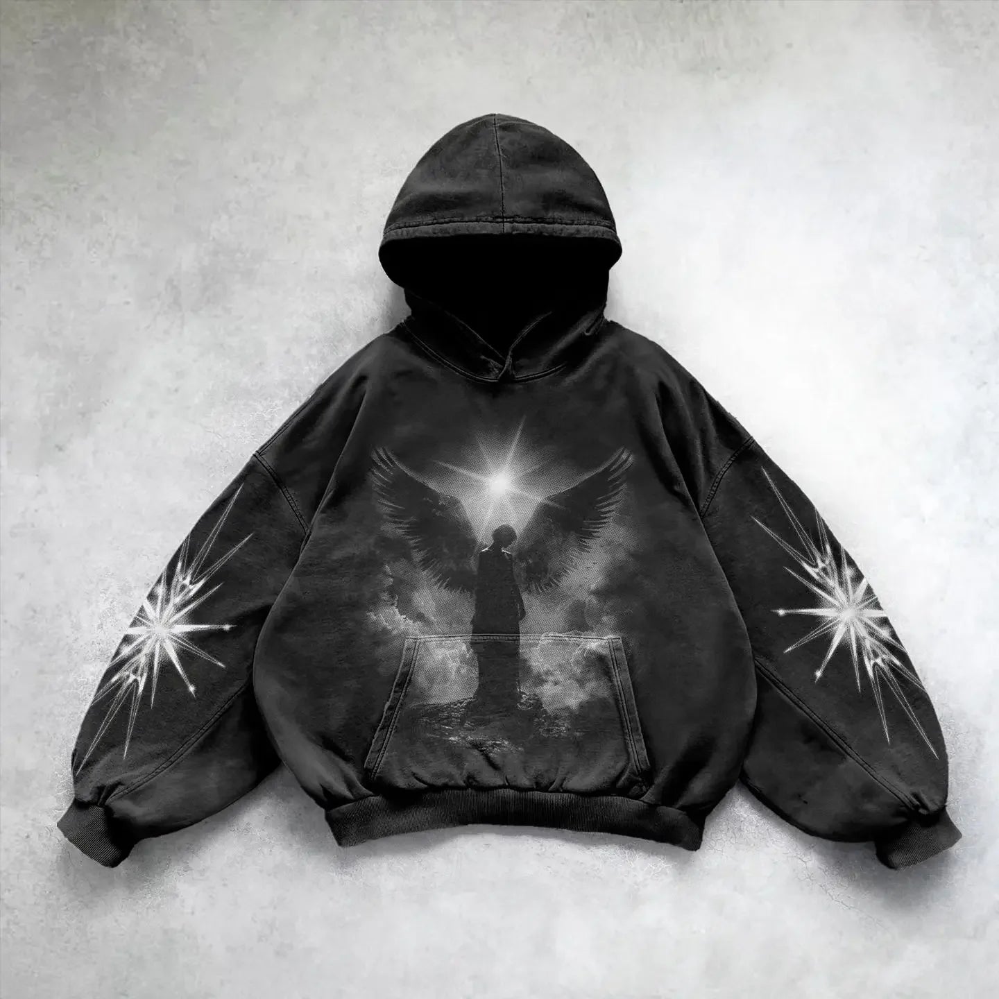 Harajuku y2k gothic pattern hoodie goth oversized hoodies women streetwear tracksuit men couples tops sweatshirt print clothes