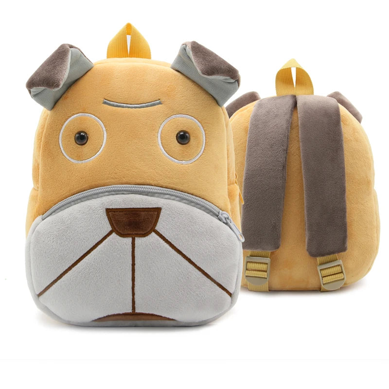Cute cartoon animals school bags for Kindergarten kids backpack boys girls plush backpack