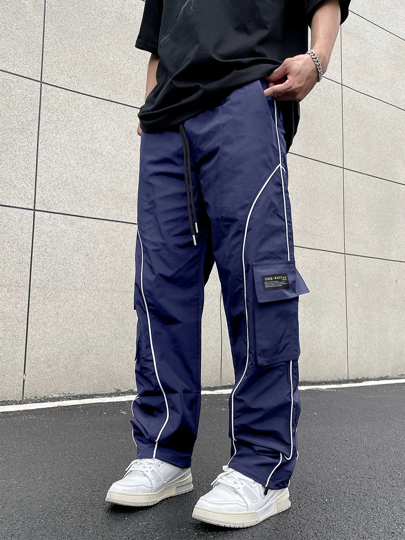 European and American Workwear Pants Men Summer New American Trendy Brand Fashion Loose Fit Casual Trousers