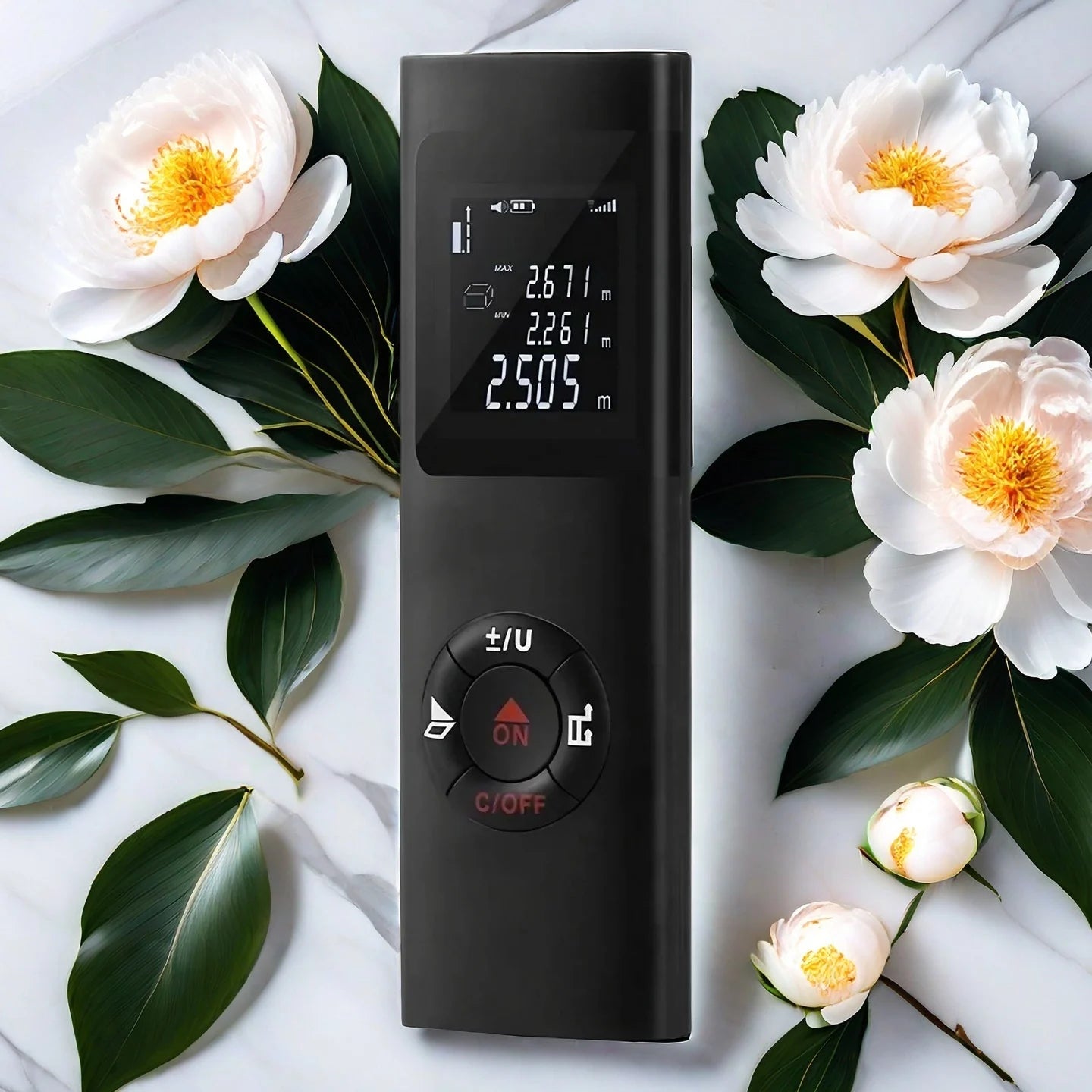 40/60M Portable Digital Laser Distance Meter, ±1/16 Inch High Accuracy, USB Charging, M/in/Ft Unit Switch Laser Measurement Tool