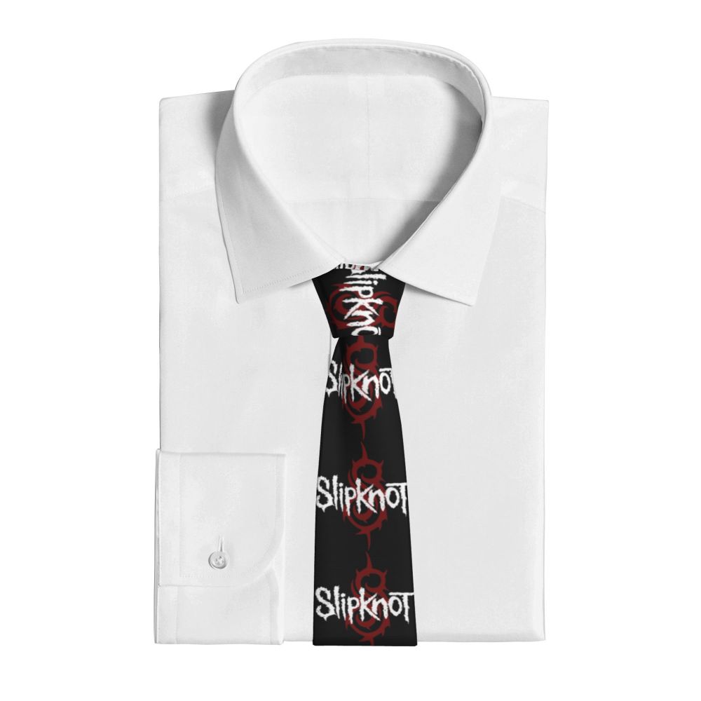 Slipknots Neckties Men's Customized Silk Heavy Metal Rock Music Gift Neck Tie for Office