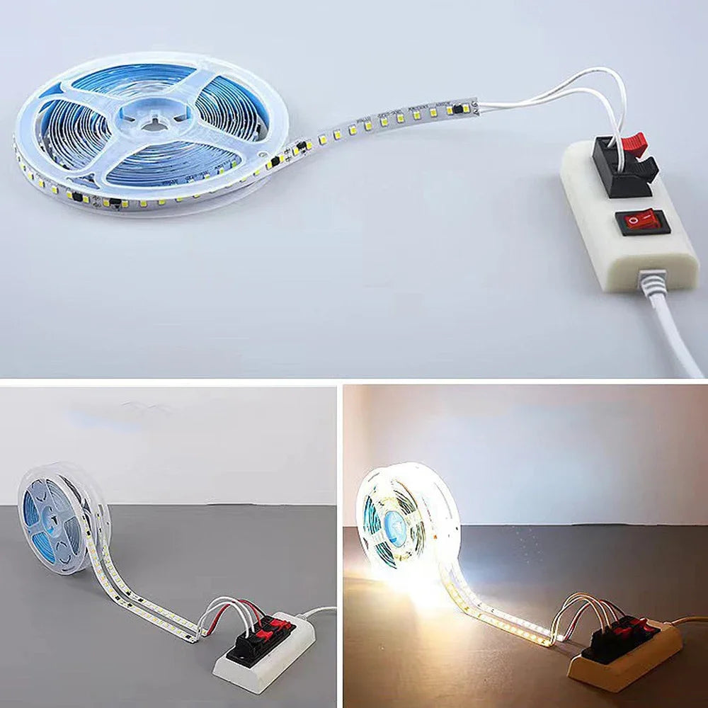 LED Strip Lights 220V 2835 1 20 30 meter 120LED/m 240LED/m Nature Warm White AC 220V Waterproof LED Strips 100 ft Outdoor Light