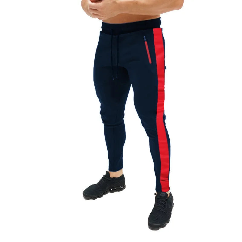 Spring and Autumn Men's Casual Pants 2025 New Trend Korean Version Black and White Stripes Slim LEGGING Trend Bound Feet  S-3XL﻿